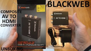 Unboxing BlackWeb Composite AV To HDMI Converter [upl. by Purcell313]