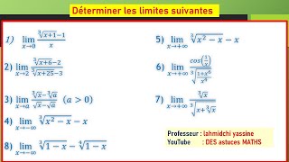 Limite de Fonction  Racine nième  Limites et Continuité  2 bac [upl. by Haibot]