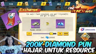 HAJAR 200K DIAMOND LANGSUNG BAKAR BUAT RESOURCE  GAPAKE MIKIR GAS AJA  OPM The Strongest [upl. by Inan101]