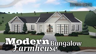 RobloxBloxburg  Modern Farmhouse Bungalow 177k tour  speedbuild [upl. by Nosro]