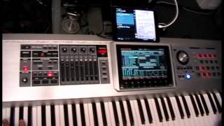 Ipad Mini apps Setlist Maker Galileo Organ Roland Fantom G7 MIDI setup by Keyton [upl. by Oliy]