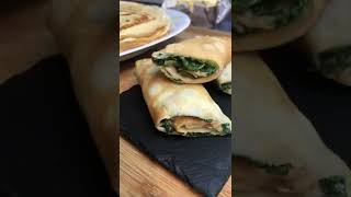 💯​​ Crepes rellenos de espinacas y queso [upl. by Ydnarb]