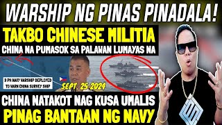 PHILIPPINE NAVY NAGPADALA NG WARSHIPS MGA BARKO NG CHINA LUMAPIT SA PALAWAN NAGMADALING UMALIS [upl. by Aicilak775]