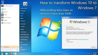 How to make Windows 10 look like Windows 7 with working Aero Glass MOST VIEWED VIDEO [upl. by Paget101]