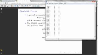 9 Part 2  R Programming Tutorial Matrix computation of SSR SSE and SST Regression [upl. by Rehnberg]