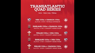 TransAtlantic Quad Series England U20s v Canada U20  WRU TV [upl. by Theobald]