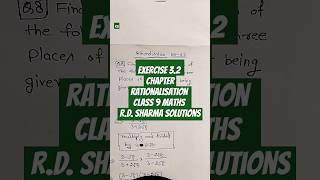 ex 32 que 8 rationalisation chapter class 9th RDSharma solutionsksj453 [upl. by Lily]