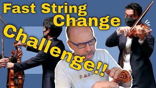 I take the string changing challenge when violinist string BREAKS [upl. by Odette]