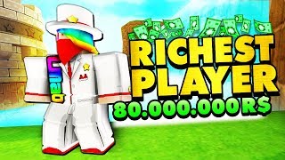 Worlds Richest ROBLOX Player 80000000 R [upl. by Eeima234]