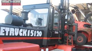 Unloading 14 ton forklift with gabelstapler Погрузчик Svetruck 15120 1997 for sale [upl. by Ellenej]