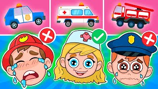 Where Is My Siren Song 🚒 🚓 🚑  Funny Kids Songs And Nursery Rhymes by DoReMi 2D [upl. by Oinolopa]