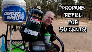 Refill a 1 lb Propane Tank for 50 cents The Safe and Easy Way [upl. by Hcib142]