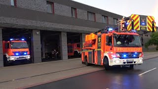 Einsatz in der Abenddämmerung  Feuermeldung Löschzug Feuerwehr Mülheim an der Ruhr Feuerwache 1 [upl. by Ayvid]