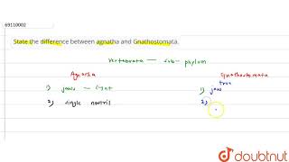 State the difference between agnatha and Gnathostomata [upl. by Grory641]