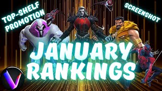 Best Champion Rankings amp Tier List  January  Knull Nimrod Miguel Spiderman 2099 6 Star MCoC [upl. by Elise]