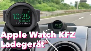 Apple Watch KFZ Halterung  So kann man die Uhr bequem im Auto aufladen  Test Review Benuo [upl. by Margarita553]