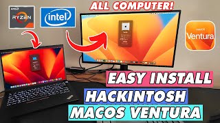 How to Install Hackintosh MacOS Ventura on Any Computer and Laptop AMDIntel [upl. by Nnyleimaj533]