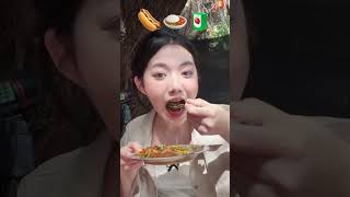 Mukbang with Quynh Truong 🌭🍛🧃food mukbang trend viralvideo shorts [upl. by Turmel115]