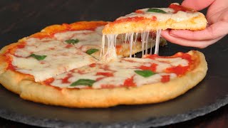 Frying Pan Pizza  1 Minute No Yeast No Oven  How Tasty Channel [upl. by Atiuqa539]