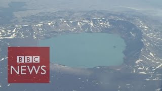 Iceland eruption near volcano triggers red alert  BBC News [upl. by Goldfarb479]