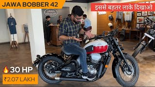 JAWA Bobber 42 🔥 Full Detailed Review 35kmpl Better than any Cruiser लोग पलटकर जरुर देखेंगे jawa [upl. by Gombach595]