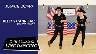 KELLYS CANNIBALS  Line Dance Demo amp Walk Through [upl. by Aitra]