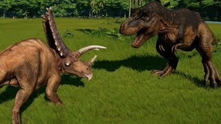 Pentaceratops vs TRex Indominus Rex Indoraptor Spinoraptor Spinosaurus Giganotosaurus amp Carcha [upl. by Sirret]