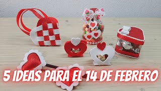 5 Manualidades Fáciles de Corazones de Foami  Fomy o Goma Eva para el 14 de Febrero [upl. by Eidnil]