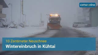 Wintereinbruch in Kühtai  10 Zentimeter Neuschnee über Nacht [upl. by Slerahc432]