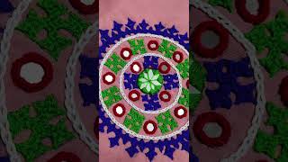 Handwork Buta on kids kurta bavriyawork handwork kutchwork mirrorwork gujju gujrat navratri [upl. by Odrautse]