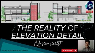 The reality of corner plot elevation detailing  Elevation working drawings  Rupesh range [upl. by Santoro]