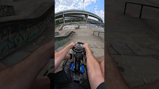 Drifting Go Kart at Skatepark [upl. by Ardnasela640]