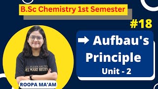 Aufbaus Principle  BSc Chemistry 1st Semester  Roopa Maam [upl. by Aleka]