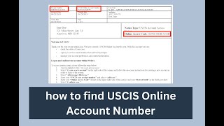 how to find USCIS Online Account Number [upl. by Luella]