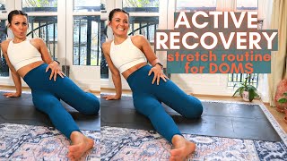 ACTIVE RECOVERY STRETCH FOR DOMS 🍑 DELAYED ONSET MUSCLE SORENESS 🙏 Yoga for doms WELL WITH HELS [upl. by Enaitsirk564]