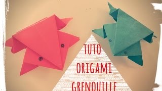 origami  grenouille papier facile [upl. by Nagyam]