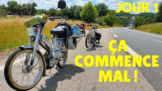 ROAD TRIP MOBYLETTE 1377Km😱 J1 Panne à 150m amp 103 Serré 😩 [upl. by Elimaj]