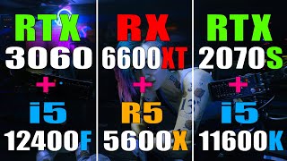 RTX 3060  INTEL i5 12400F vs RX 6600XT  RYZEN 5 5600X vs RTX 2070S  INTEL i5 11600K [upl. by Lindon]