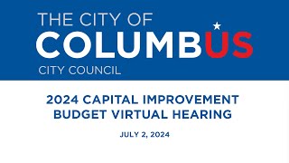 Council Finance amp Governance Committee 2024 Capital Improvements Budget [upl. by Llemaj935]