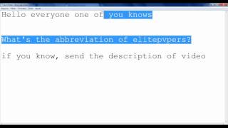 Whats the abbreviation of elitepvpers [upl. by Ecnaret958]