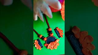 Clay jewellery How to make clay jewellery handmade jewellery shorts clayjewellery trending [upl. by Aracahs]