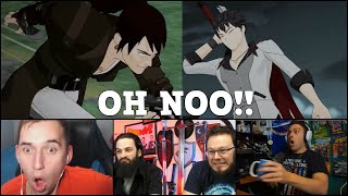 RWBY Reaction Compilation To Tyrians Attack and Qrows Save Fandom Reactions [upl. by Mandeville949]