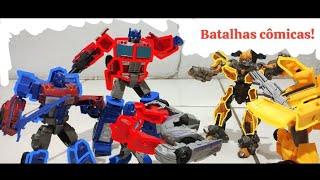 Batalhas Cômicas ep4 Transformers Vs Transformers Stop motion [upl. by Ryley468]