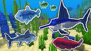 50 NOUVEAUX MOBS AQUATIQUES À RAJOUTER DANS MINECRAFT [upl. by Garik200]