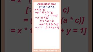 Absorption law in Boolean Algebra part 1 [upl. by Yerffoj494]