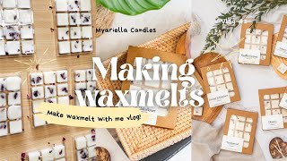 Making my most popular wax melts  Small Candle Business [upl. by Yltsew70]