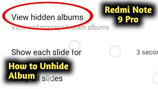 How to Unhide Album in Redmi Note 9 Pro [upl. by Varden954]