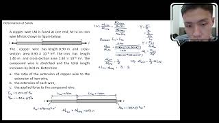 Deformation of Solids Example 2 Chapter 8 Physics of Matter [upl. by Annoyek]