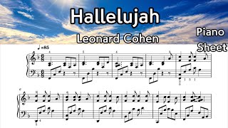 Hallelujah  Piano Sheet Music  Leonard Cohen  by SangHeart play [upl. by Cami558]