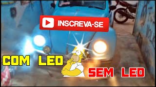 COLOQUEI LÂMPADAS DE LED NO FUSCA [upl. by Jallier618]